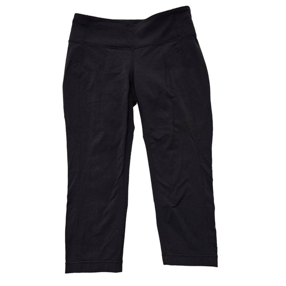 Athleta Women's Black‎ Cropped Workout Legging. Size M - Picture 1 of 9